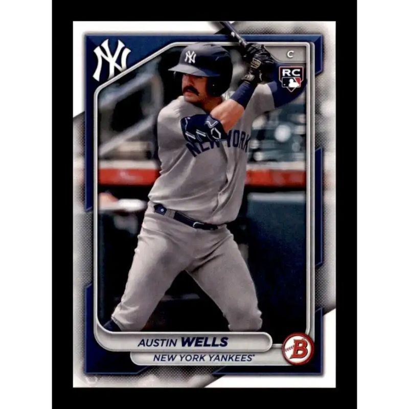 2024 Bowman #87 Austin Wells NM-MT RC Rookie New York Yankees Baseball Card - Baseball Card Single