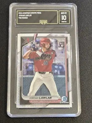 2024 Bowman #96 Jordan Lawlar Chrome Mojo Refractors GMA 10 - Baseball Card Single