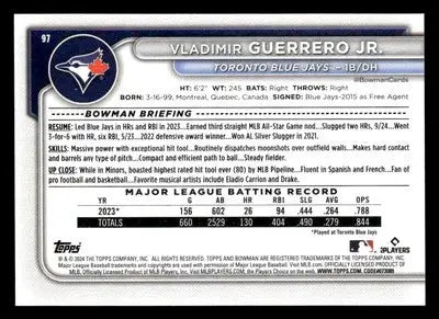 2024 Bowman #97 Vladimir Guerrero Jr. - Baseball Card Single