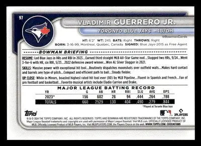 2024 Bowman #97 Vladimir Guerrero Jr. - Baseball Card Single