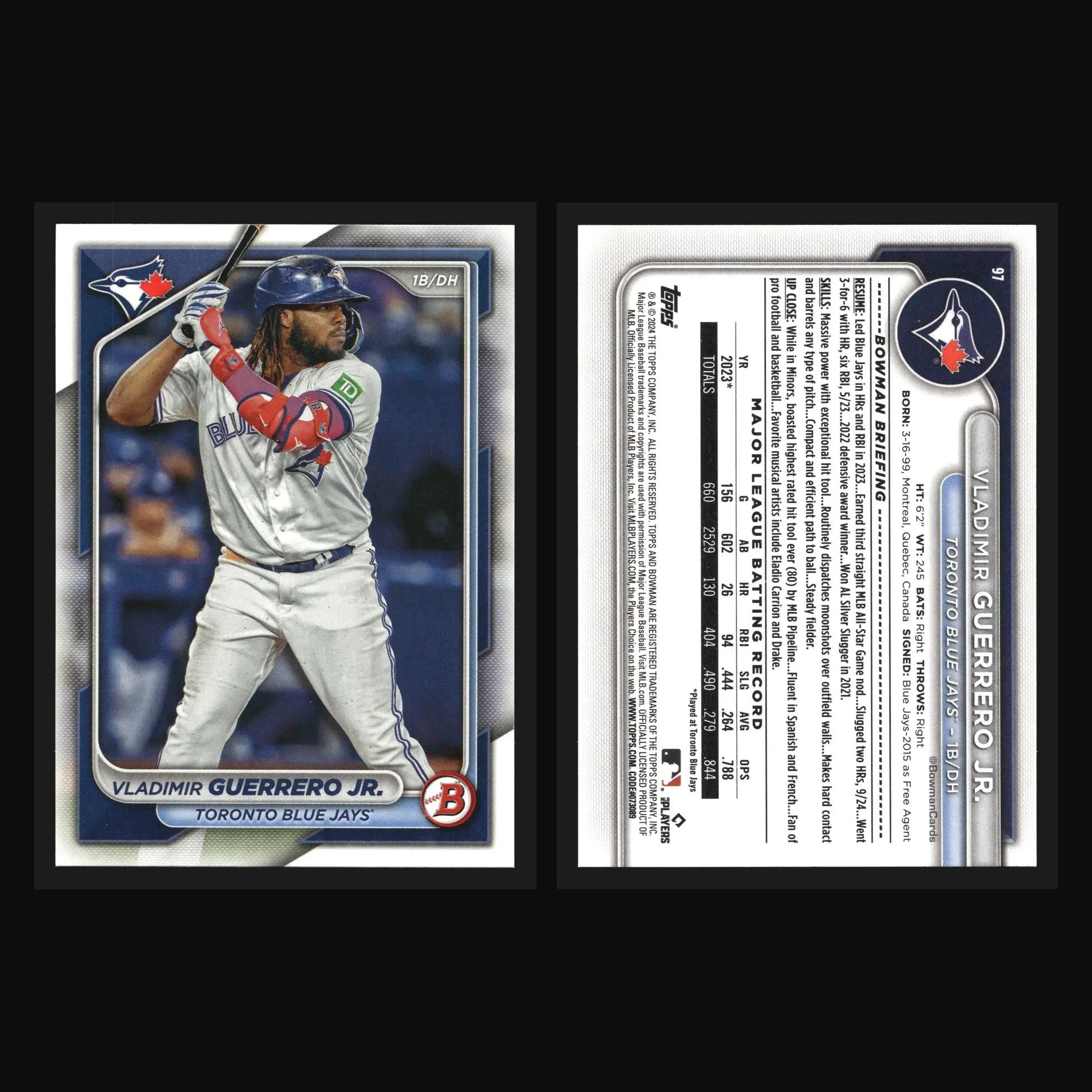 2024 Bowman #97 Vladimir Guerrero Jr Toronto Blue Jays