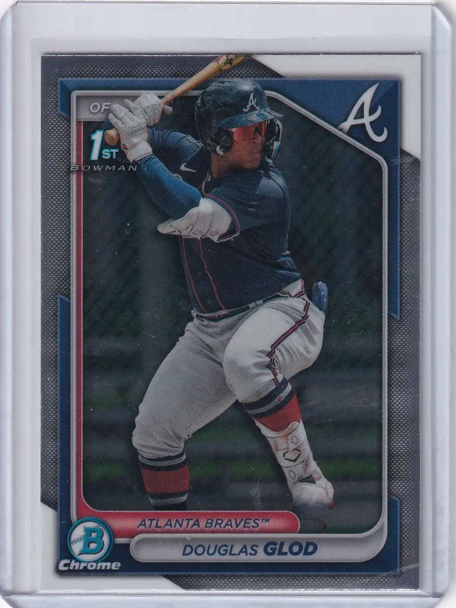 Baseball trading card of Douglas Glod in Atlanta Braves road gray uniform