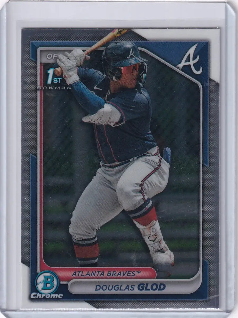 Baseball trading card of Douglas Glod in Atlanta Braves road gray uniform