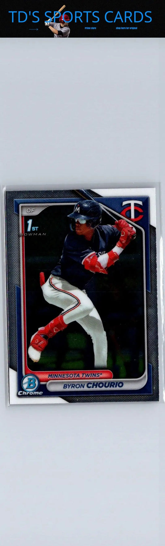 Byron Chourio Chrome baseball card from 2024 Bowman Chourio Chrome Prospects series