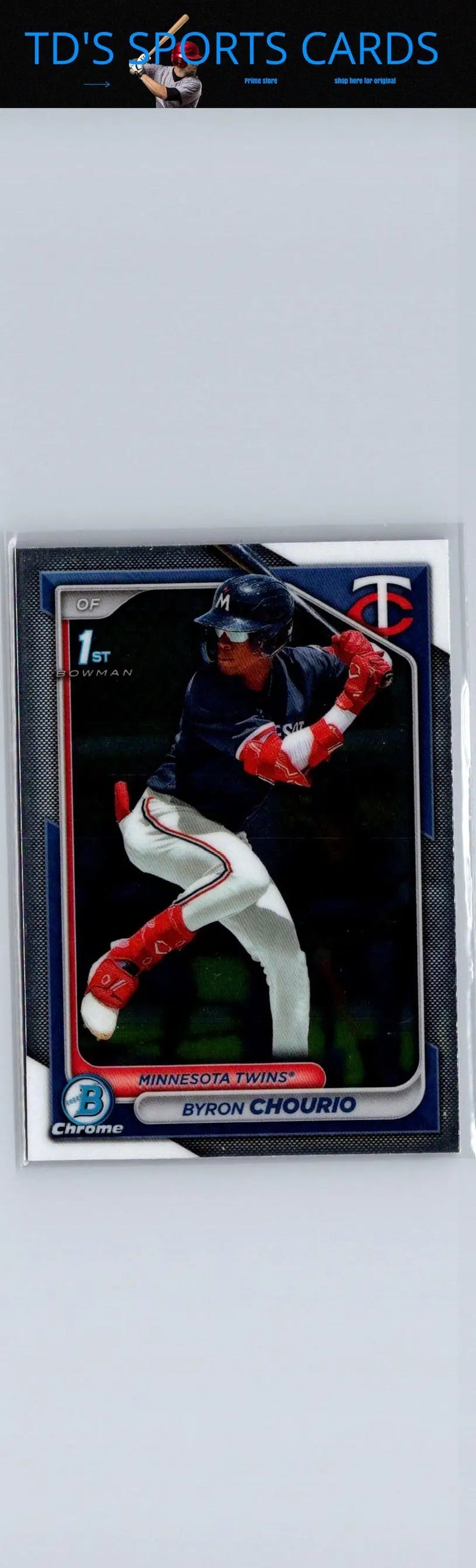 Byron Chourio Chrome baseball card from 2024 Bowman Chourio Chrome Prospects series