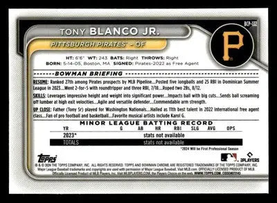 2024 Bowman #BCP-132 Tony Blanco Jr. Chrome Prospects - Baseball Card Single