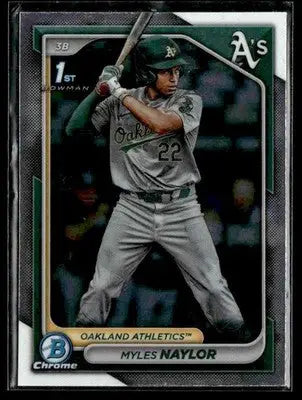2024 Bowman #BCP-136 Myles Naylor Chrome Prospects - Baseball Card Single