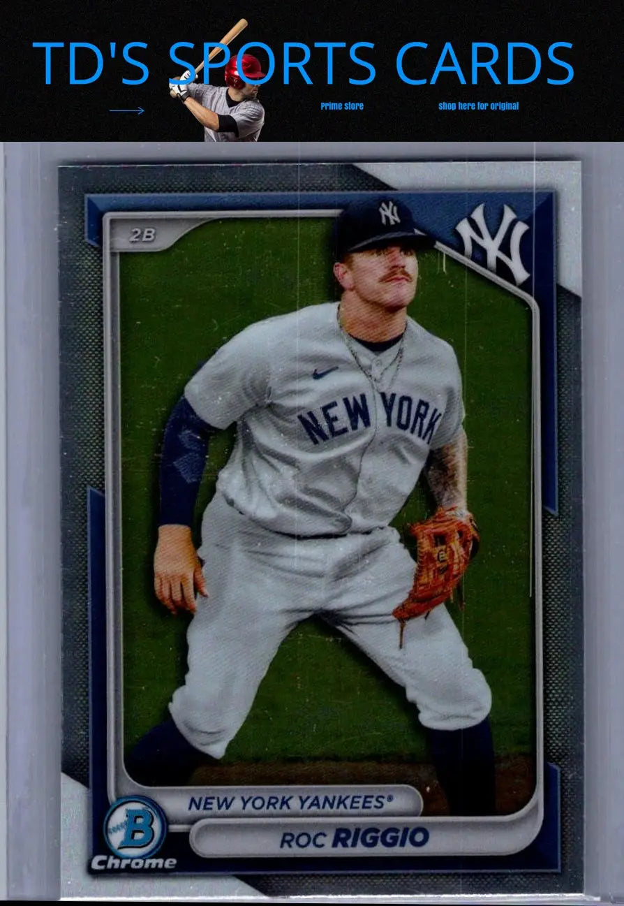 Roc Riggio Chrome Prospects baseball card from 2024 Bowman #BCP-70 featuring Roc Riggio