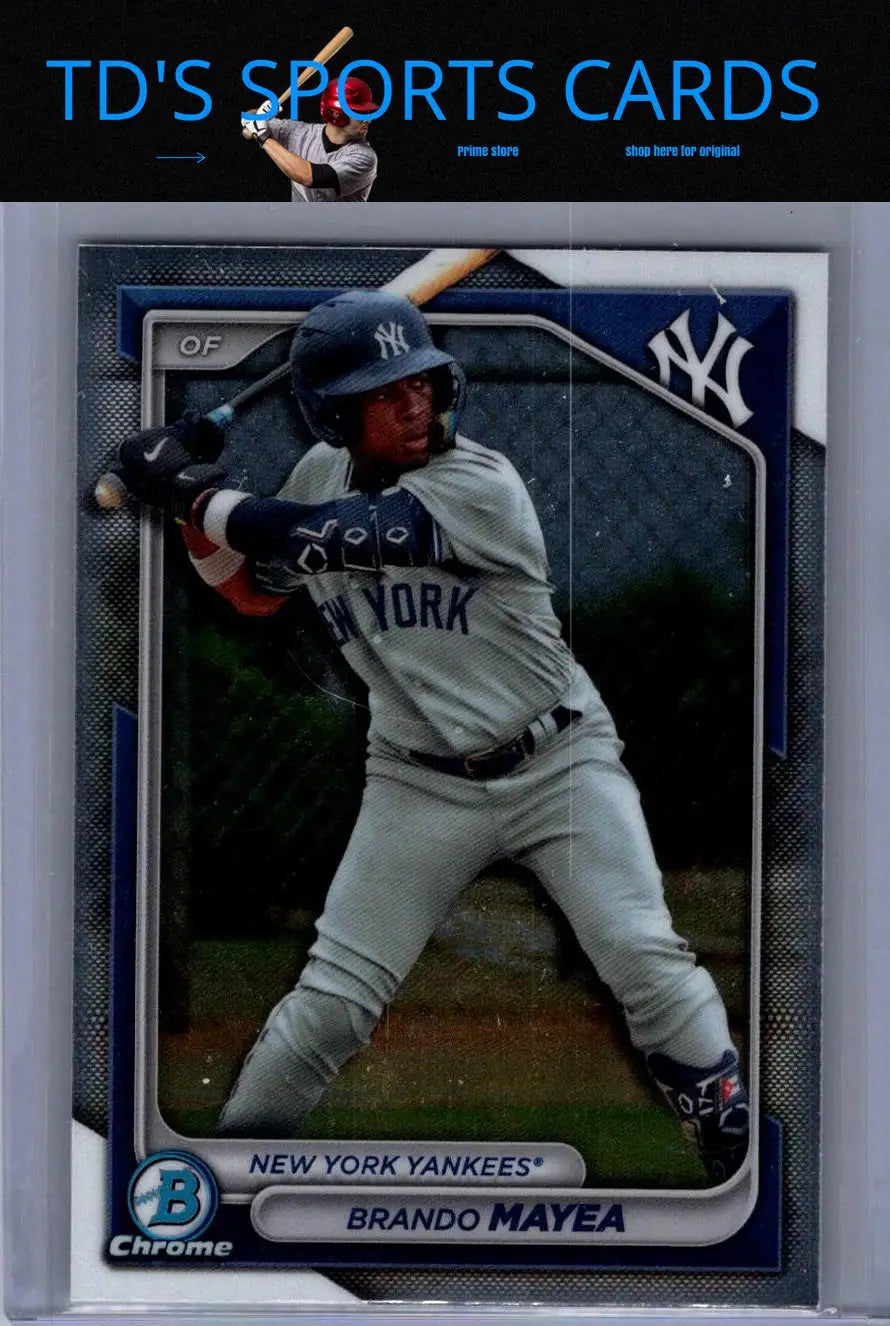 Brando Mayea baseball card from 2024 Bowman Chrome Prospects series