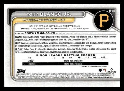 2024 Bowman #BP-132 Tony Blanco Jr. Prospects - Baseball Card Single