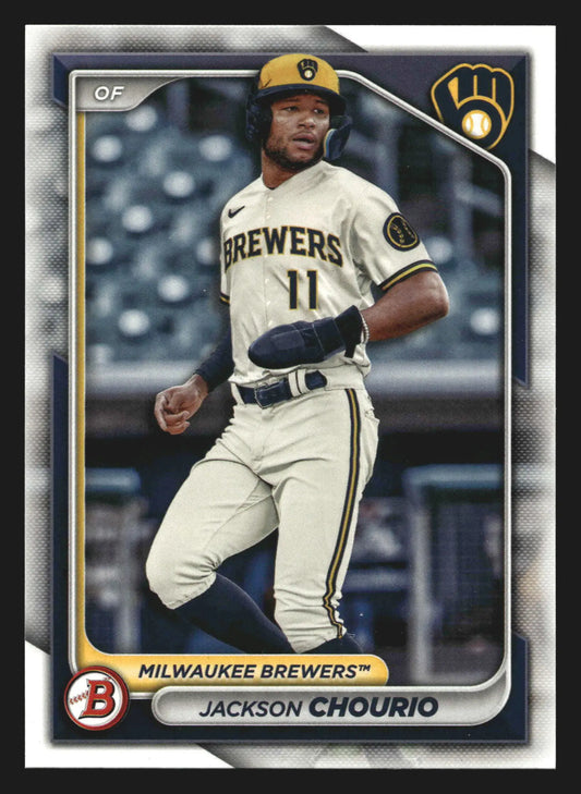 2024 Bowman #BP-140 Jackson Chourio Milwaukee Brewers Prospect - Baseball Card Single