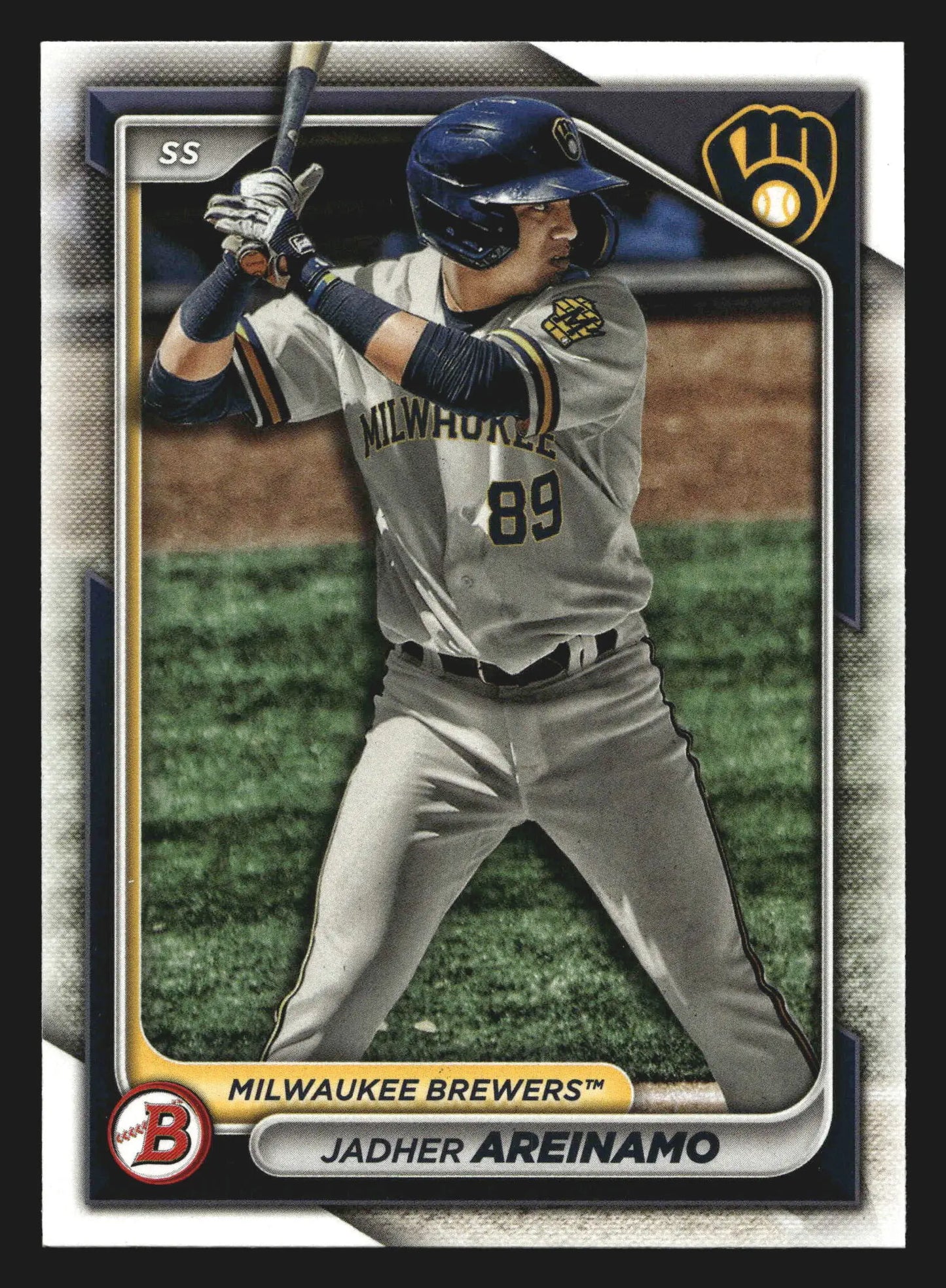 2024 Bowman #BP-2 Jadher Areinamo Milwaukee Brewers Prospect - Baseball Card Single