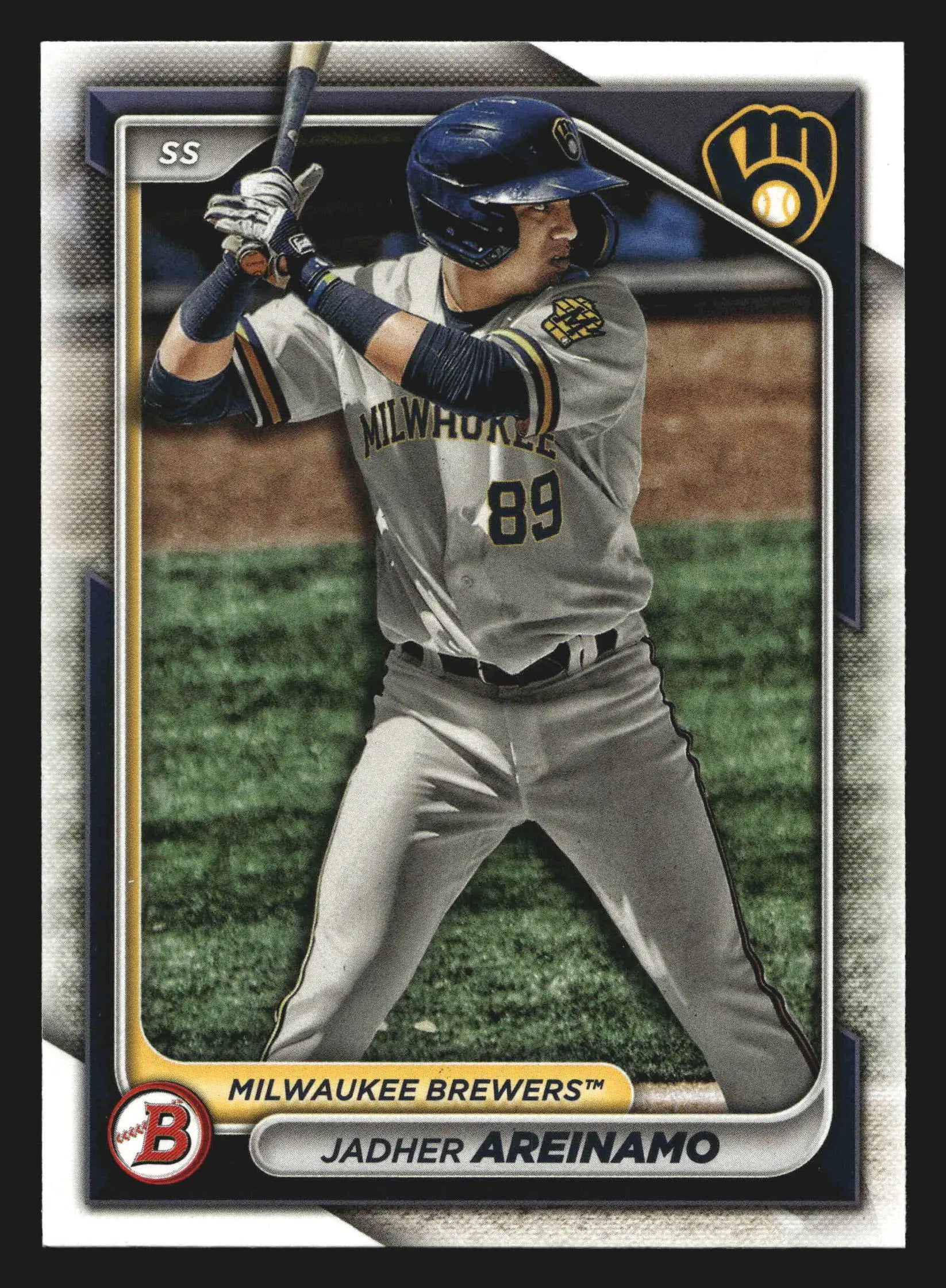 2024 Bowman #BP-2 Jadher Areinamo Milwaukee Brewers Prospect - Baseball Card Single