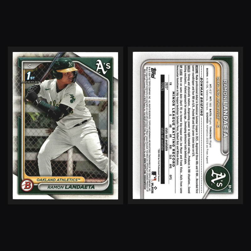 2024 Bowman #BP-28 Ramon Landaeta Athletics 1st Bowman