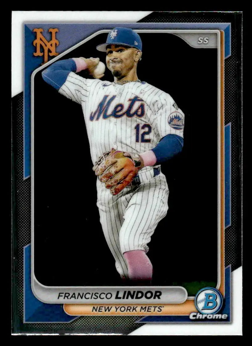 2024 Bowman Chrome #35 Francisco Lindor - Baseball Card Single
