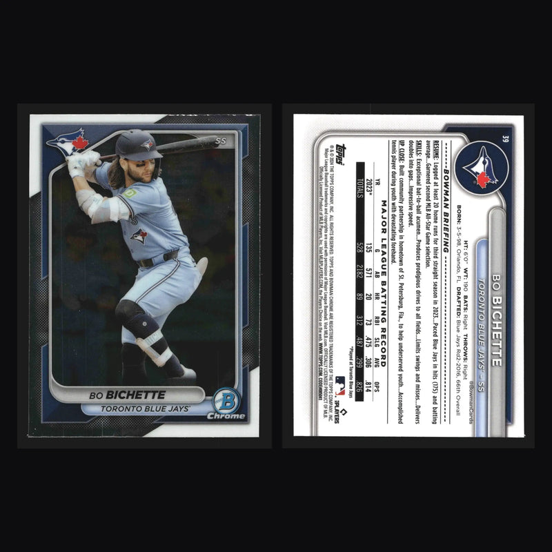2024 Bowman Chrome #39 Bo Bichette Toronto Blue Jays - Baseball Card Single