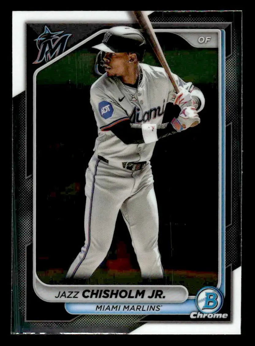 2024 Bowman Chrome #96 Jazz Chisholm Jr. - Baseball Card Single