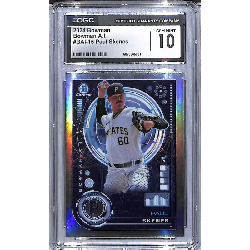 2024 Bowman Chrome Bowman A.I. #BAI-15 Paul Skenes CGC 10 Gem Mint Pittsburgh Pirates - Baseball Card Single