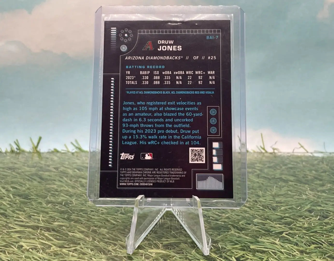 2024 Bowman Chrome Bowman AI -#BAI-7- Druw Jones -Arizona Diamondbacks - Baseball Card Single
