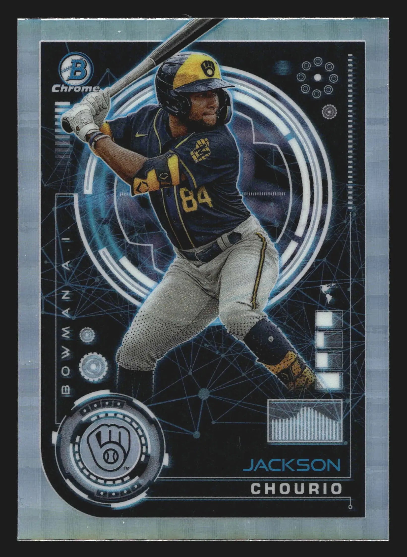 2024 Bowman Chrome #BAI-16 Jackson Chourio Bowman AI Insert Milwaukee Brewers - Baseball Card Single