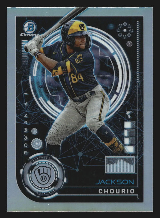 2024 Bowman Chrome #BAI-16 Jackson Chourio Bowman AI Insert Milwaukee Brewers - Baseball Card Single