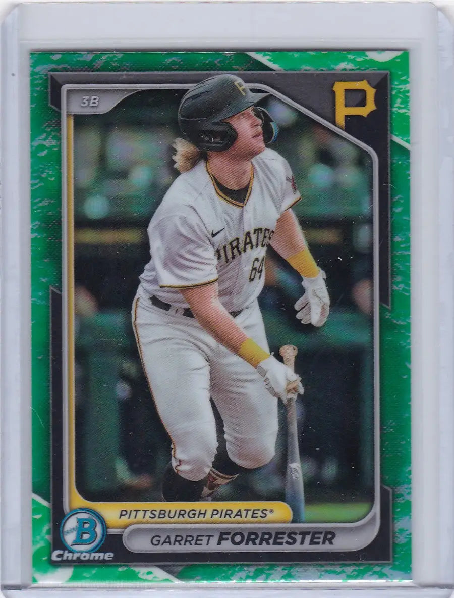 Garret Forrester baseball card 2024 Bowman Chrome Lunar Glow Pittsburgh Pirates