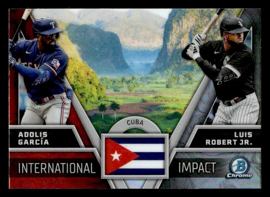 2024 Bowman Chrome #II-23 Luis Robert Jr. / Adolis García International Impact - Baseball Card Single