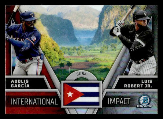 2024 Bowman Chrome #II-23 Luis Robert Jr. / Adolis García International Impact - Baseball Card Single