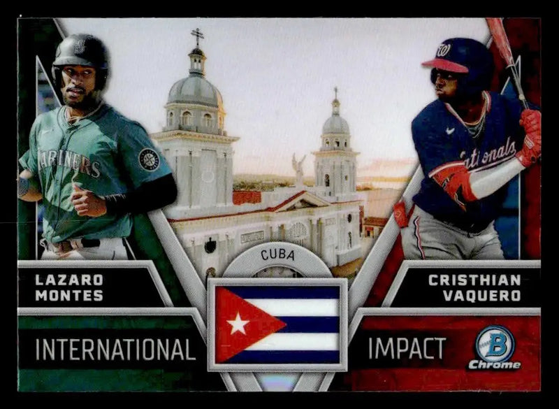 2024 Bowman Chrome #II-8 Cristhian Vaquero / Lazaro Montes International Impact - Baseball Card Single