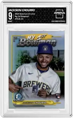 2024 Bowman Chrome Jackson Chourio #M1B-15 My 1st Bowman Baseball Arena Club 9 - Baseball Card Single