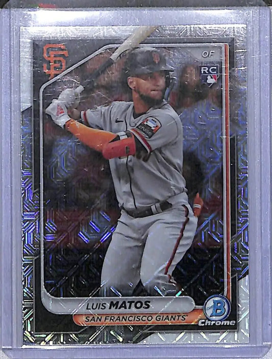 2024 Bowman Chrome Mojo #12 Luis Matos NM-MT RC Rookie San Francisco Giants - Baseball Card Single