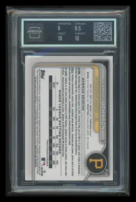 2024 Bowman Chrome Pros. Speckle Refractor Termarr Johnson BCP-24 233/299 AC 9.5 - Baseball Card Single