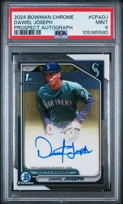 2024 Bowman Chrome Prospect Autographs Dawel Joseph Prospect Autograph PSA 9 - Baseball Card Single