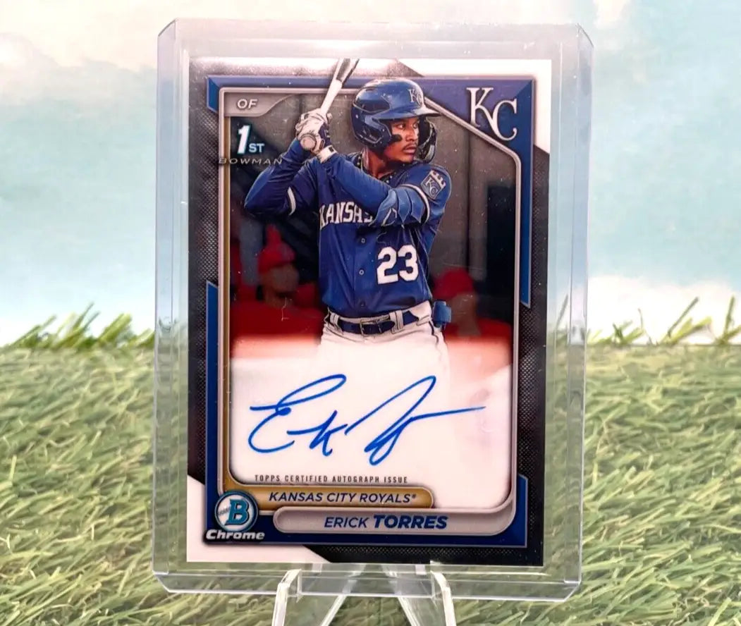 2024 Bowman Chrome Prospect -ERICK TORRES- 1st Auto - Kansas City Royals - Baseball Card Single