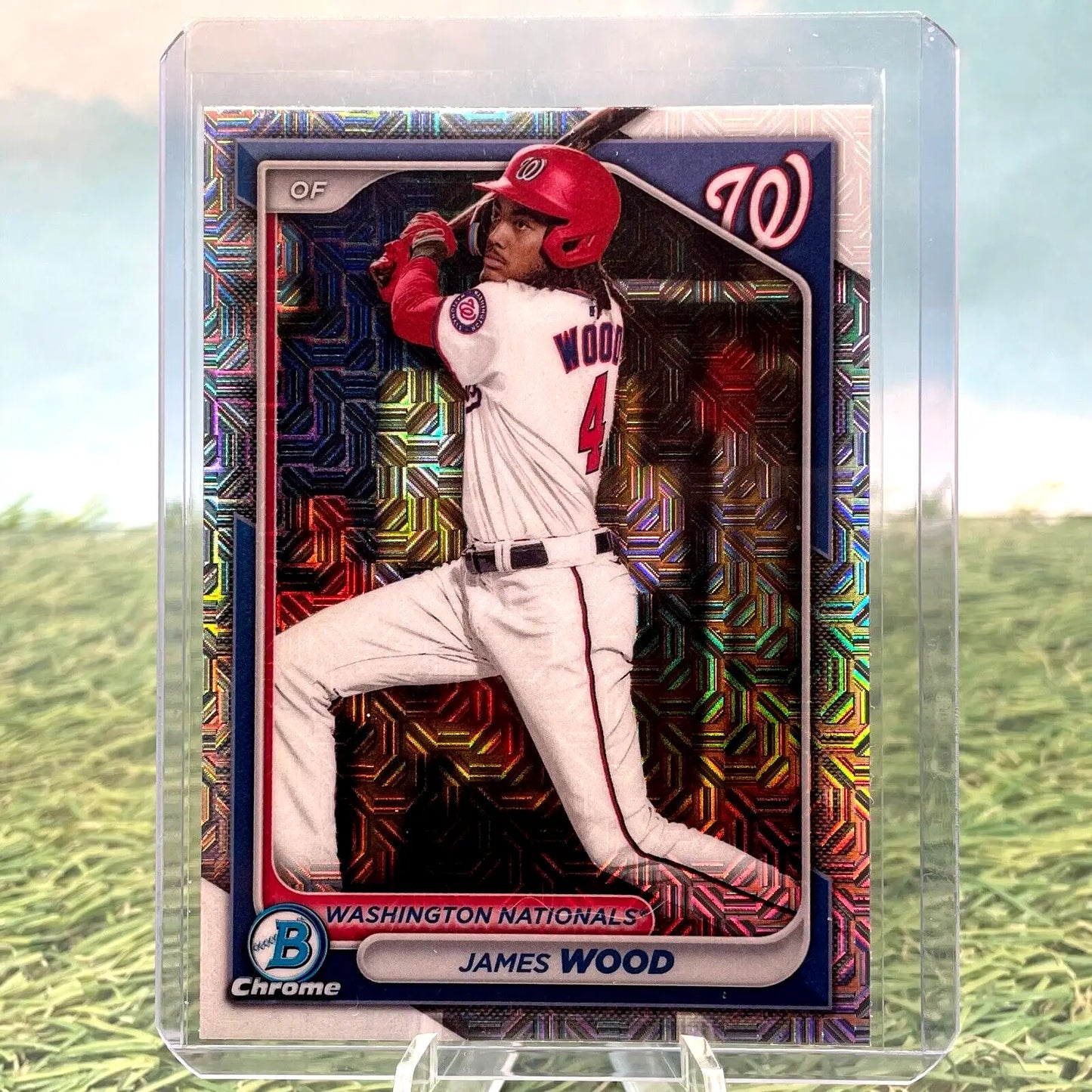 James Wood Bowman Chrome Prospect Mojo Refractor Rookie Card BCP-91 for collectors