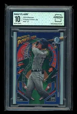 2024 Bowman Chrome Prospect Power-Up Max Clark #PP-12 Baseball Arena Club 10