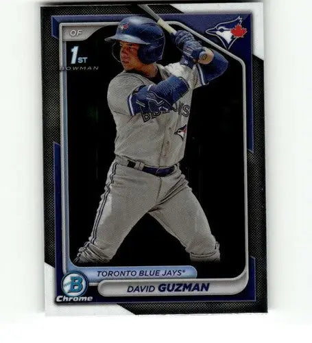 Original gloss of David Guzman baseball card from Bowman Chrome Prospects 2024 set