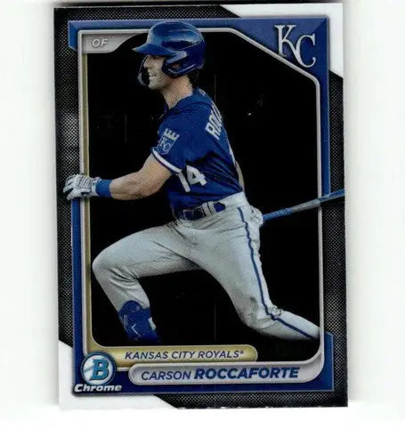 2024 Bowman Chrome Prospects #BCP-33 Carson Roccaforte NM-MT Royals ID:70675 - Baseball Card Single