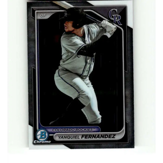 2024 Bowman Chrome Prospects #BCP-90 Yanquiel Fernandez NM-MT Colorado Rockies Baseball Card - Baseball Card Single