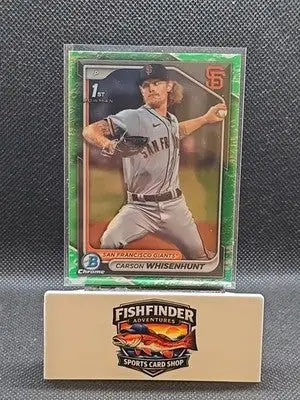 2024 Bowman - Chrome Prospects Carson Whisenhunt #BCP-96 Lunar Glow Refractor... - Baseball Card Single