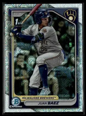2024 Bowman Chrome - Prospects Mojo Refractors Juan Baez #BCP-160 Brewers