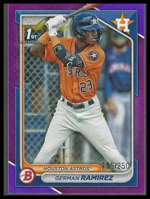 2024 Bowman Chrome Prospects Purple Refractors #BCP-93 German Ramirez #155/250