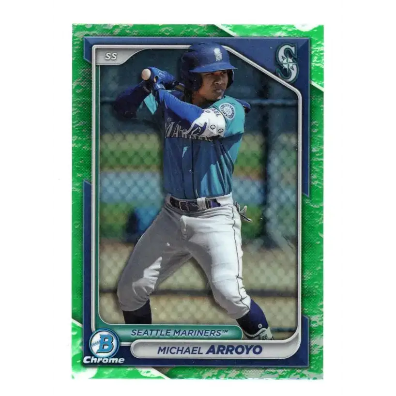 2024 Bowman Chrome Prospects Refractor Lunar Glow #BCP-97 Michael Arroyo NM-MT Seattle Mariners Baseball Card