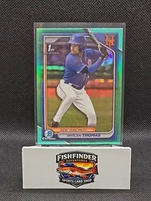 2024 Bowman Chrome - Prospects Rhylan Thomas #BCP-217 Aqua Refractor /125 (RC) - Baseball Card Single