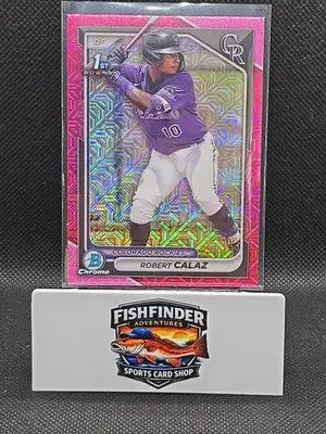 2024 Bowman - Chrome Prospects Robert Calaz #BCP-131 Fuchsia Mojo Refractor /299 - Baseball Card Single