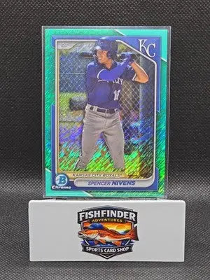2024 Bowman Chrome Prospects Spencer Nivens #BCP-37 Aqua Shimmer Refractor /125 - Baseball Card Single