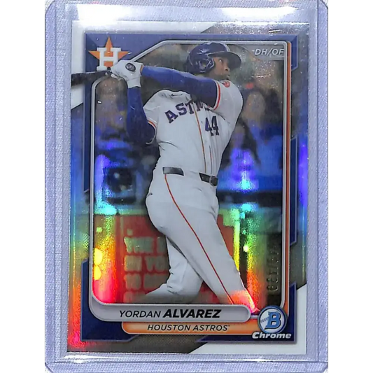 2024 Bowman Chrome Refractor #48 Yordan Alvarez NM-MT 249/499 Houston Astros Baseball Card - Baseball Card Single