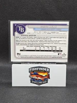 2024 Bowman - Curtis Mead #28 Chrome Mojo Refractor (RC) - Baseball Card Single