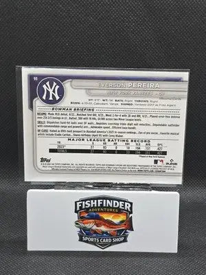 2024 Bowman - Everson Pereira #93 Chrome Mojo Refractor (RC) - Baseball Card Single