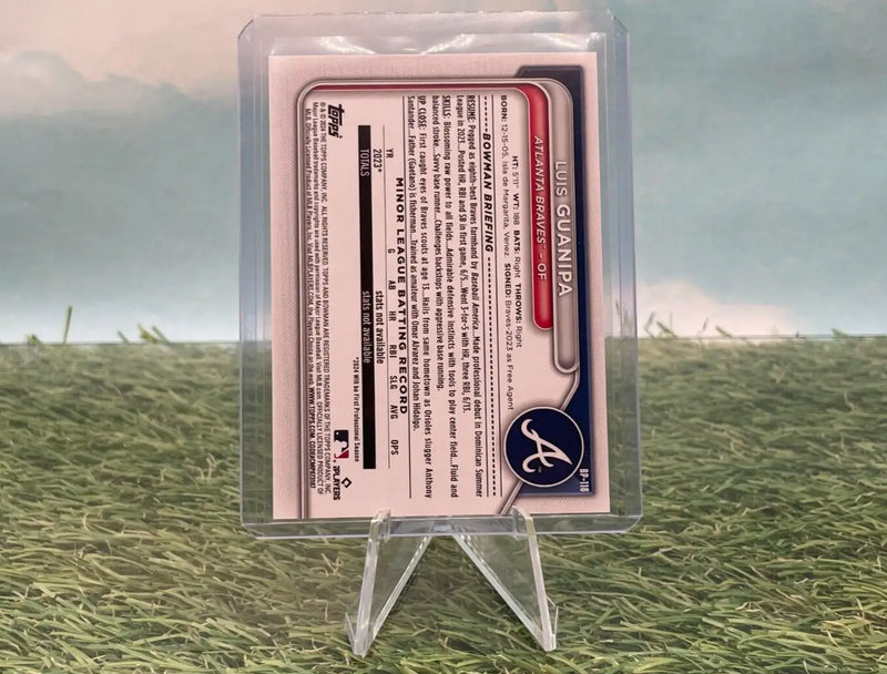 2024 Bowman -Luis Guanipa- Paper Prospects Sky Blue #149/499 -Atlanta Braves - Baseball Card Single